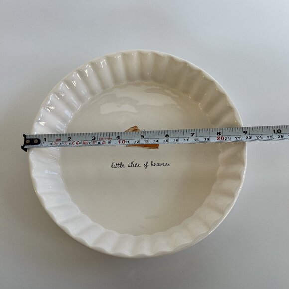 Rae Dunn Fall Collection Little Slice Of Heaven 9 " Pie Plate Dish Ceramic - Picture 5 of 6